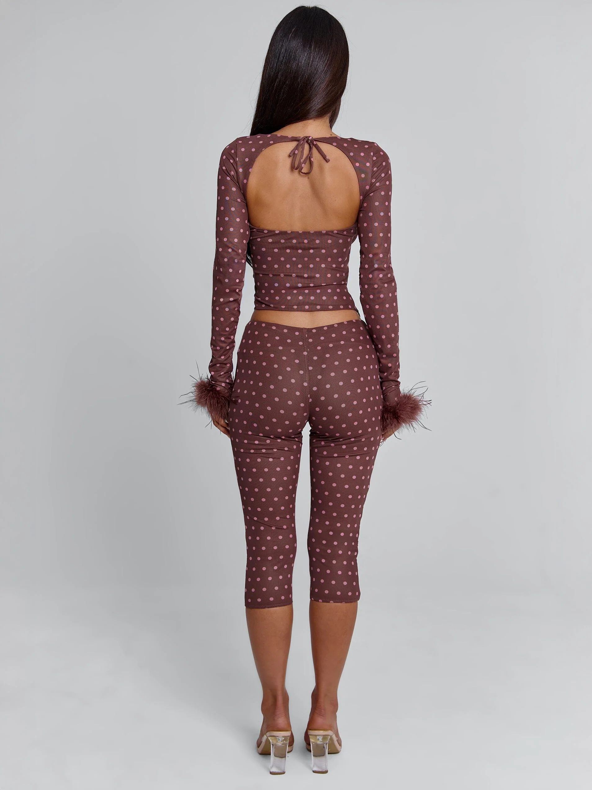 MAHRIA PANT BROWN POLKA DOT - Image 5
